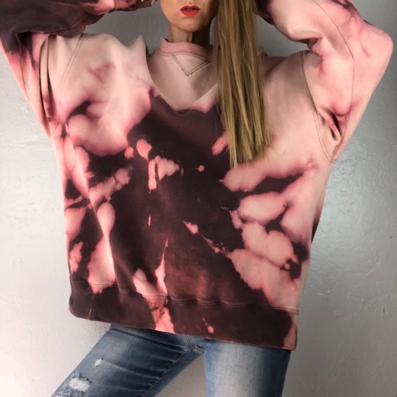 CUSTOM Gap Tie Dye Gray Crewneck Sweatshirt XL - Picture 2 of 12